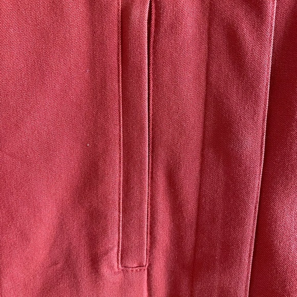 Eileen Fisher Small Red Jacket Military Asian Minimalistic Blouse Zip Up - Picture 8 of 15